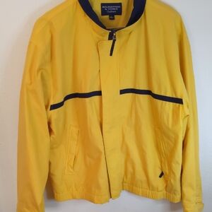 Roundtree & Yorke honeybee Yellow Men's Windbreaker Navy Accents camping street
